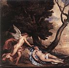 Sir Antony Van Dyck Wall Art - Cupid and Psyche